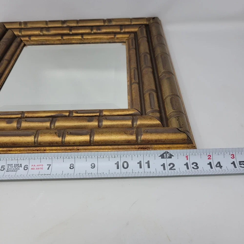 Faux Bamboo Square‎ Accent Mirror 13.5